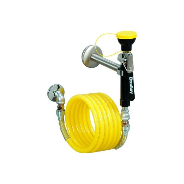 Bradley S1944011CBC Wall-Mounted Hand-Held Hose Spray with 12' Hose